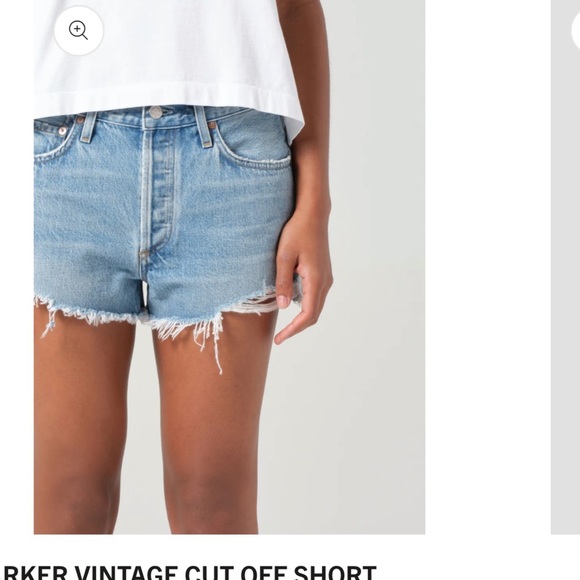 Agolde Parker Vintage Cutoff  Denim Shorts - Picture 3 of 3